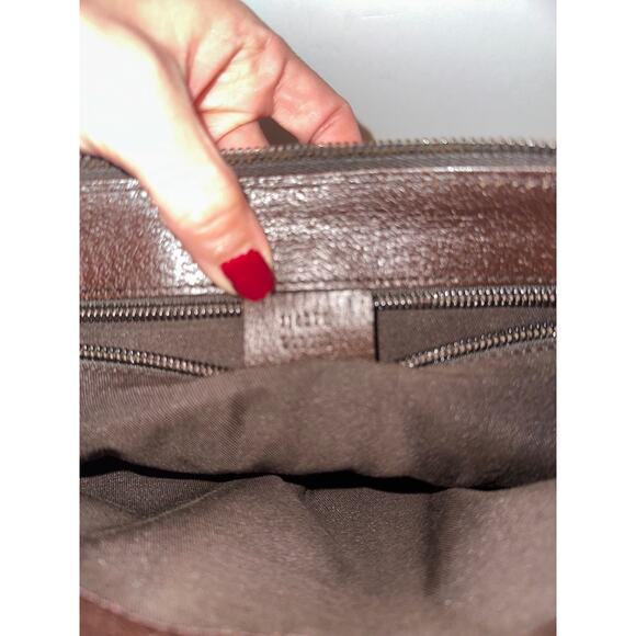 Gucci GG Monogram Canvas Leather Shoulder Bag Made in Italy Authentic Pre-Owned - Picture 8 of 14